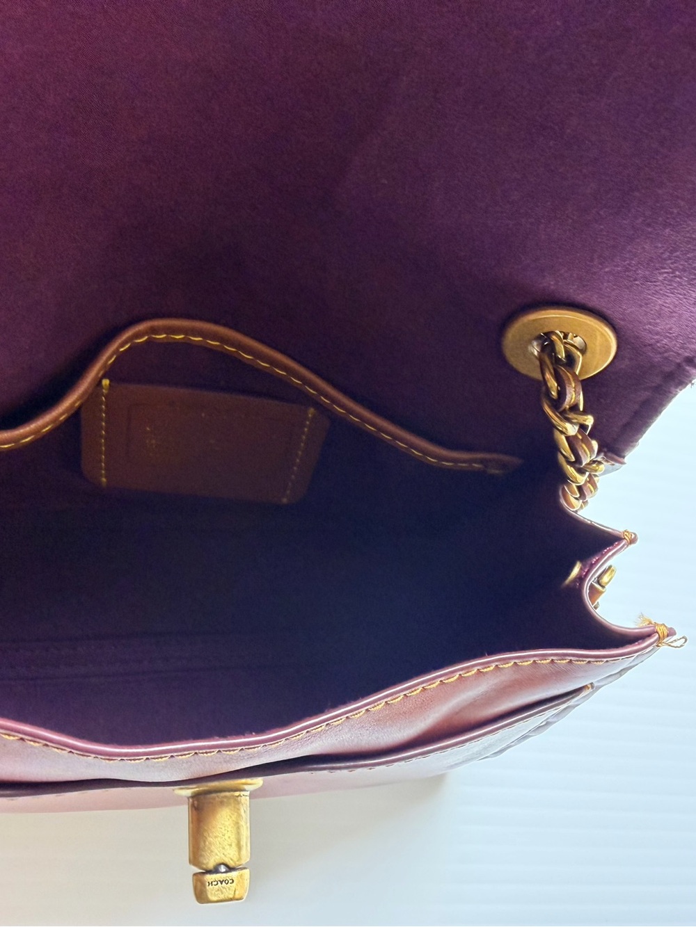 Coach Brown Signature Canvas & Leather Crossbody with Floral Turn-Lock - Picture 9 of 12